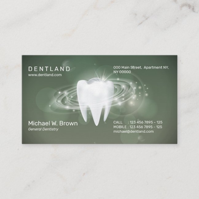 Dental Dentistry Teeth Appointment Business Card