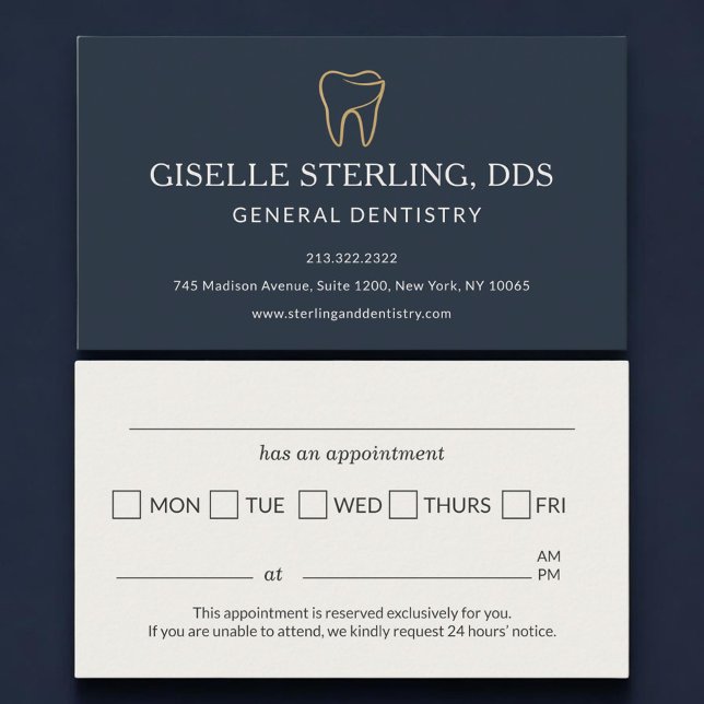 Dental Dentistry Tooth Appointment Reminder Business Card (Creator Uploaded)