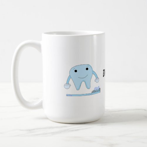 Dental Design Tooth and Toothbrush Coffee Mug