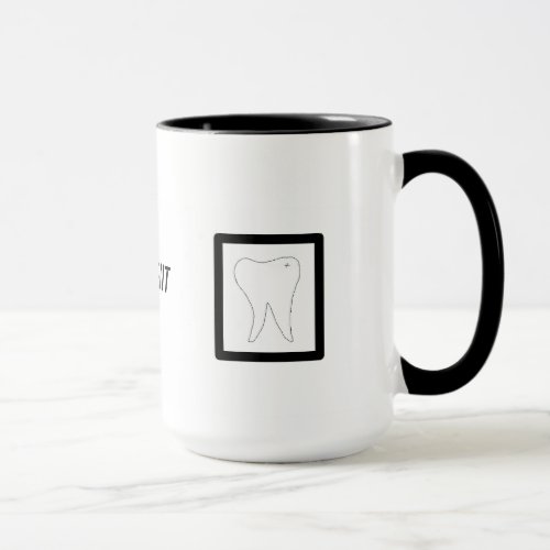 Dental Design Tooth and Toothbrush Mug