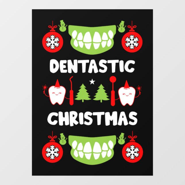 Dental Doctor Xmas Window Cling (Sheet)