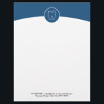 Dental Editable Letterhead Business Stationary<br><div class="desc">Modern minimalist dental tooth theme logo emblem business stationary letterhead you can use to make your own dental theme stationary letterhead using our logo or replace it with your own business logo. Created for your office staff, customer communication, or general office stationary. Here is a tip: add a line that...</div>