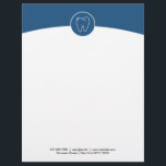 Dental Editable Letterhead Business Stationary<br><div class="desc">Modern minimalist dental tooth theme logo emblem business stationary letterhead you can use to make your own dental theme stationary letterhead using our logo or replace it with your own business logo. Created for your office staff, customer communication, or general office stationary. Here is a tip: add a line that...</div>
