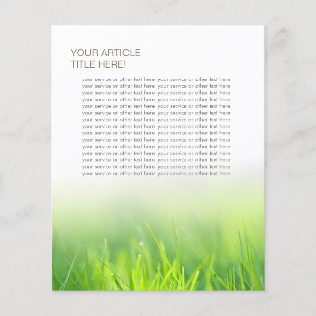 Dental Elegant Fresh Green Grass Flyer (Front)