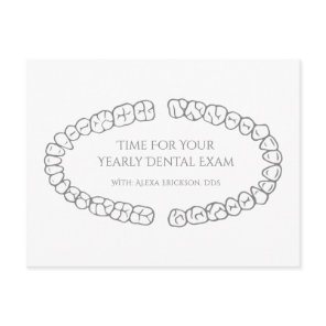 Dental Exam Reminder Postcard