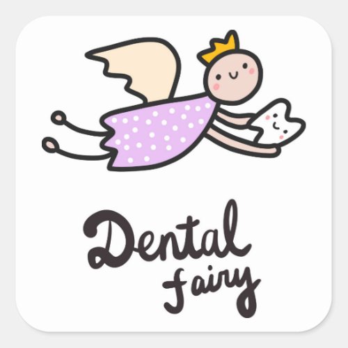 Dental Fairy Square Sticker