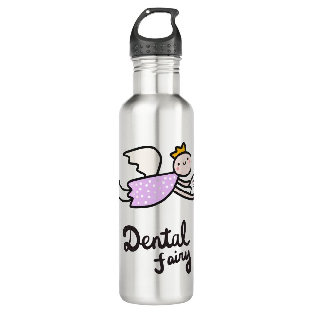 Dental Fairy Stainless Steel Water Bottle (Front)
