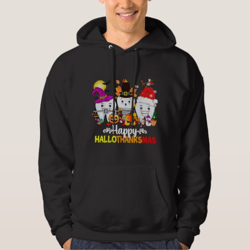 Dental Halloween Thanksgiving Christmas Happy Hall Hoodie