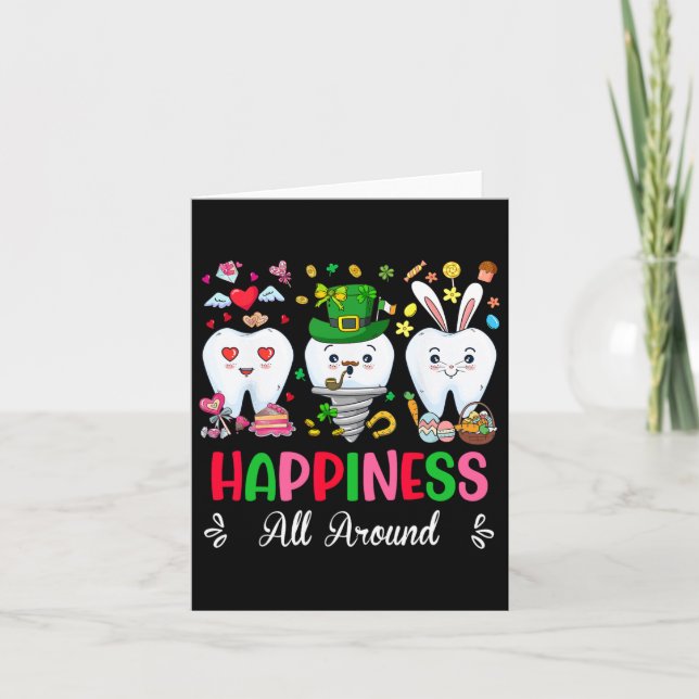 Dental Happiness All Around Valentine St Patrick E Card (Front)