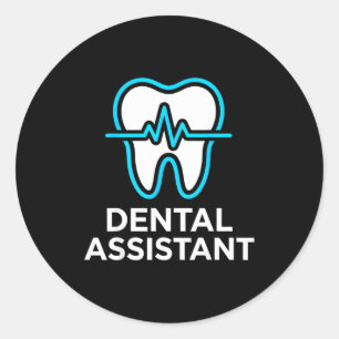 Dental Heartbeat Tooth Pulse Rda Classic Round Sticker