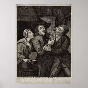 Dental History Funny Antique Dentist Caricature Poster