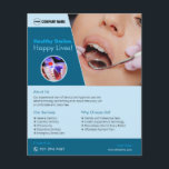Dental Hospital Custom Flyer<br><div class="desc">Perfect for highlighting advanced treatments,  special offers,  or patient care excellence,  this flyer serves as an essential marketing tool to attract new patients and build trust within your community.</div>