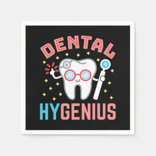 Dental Hygenius Funny Hygienist RDH  Napkins