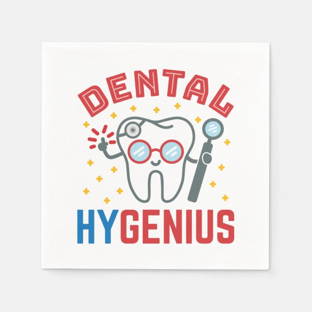Dental Hygenius Hygienist RDH Funny Appreciation Napkins (Front)