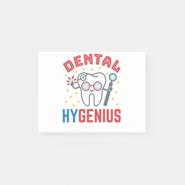 Dental Hygenius Hygienist RDH Funny Appreciation Post-it Notes (Front)