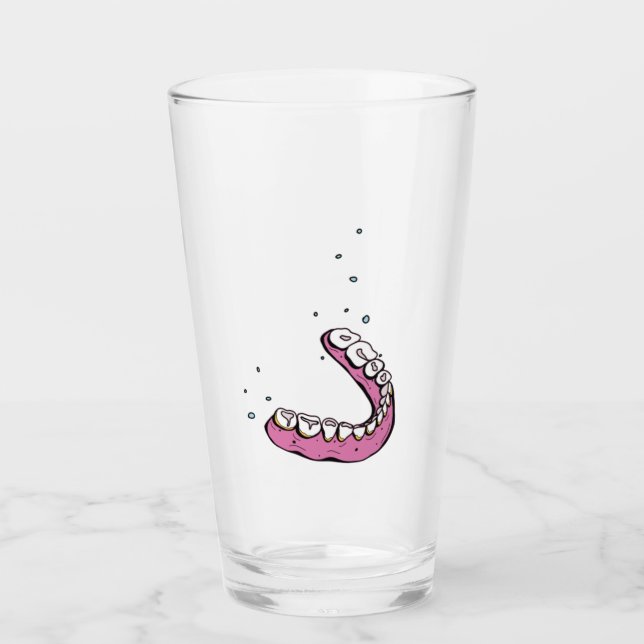 Dental Hygiene Drinking Glass (Front)