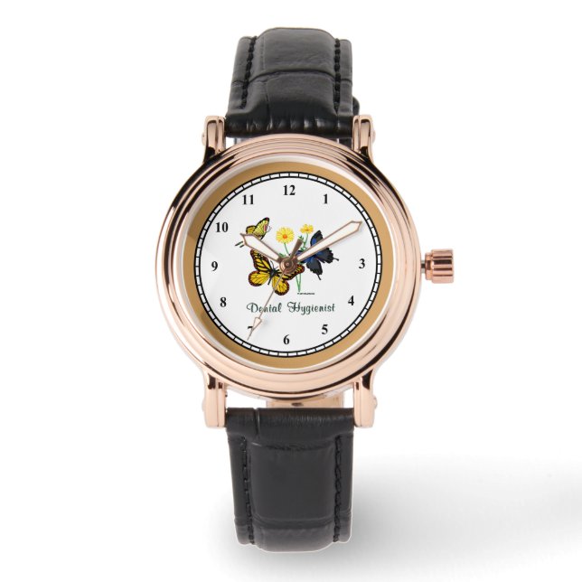 Dental Hygienist Butterflies Watch (Front)