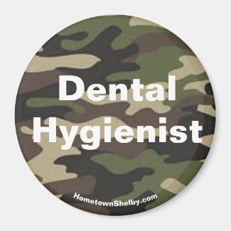 Dental Hygienist camo magnet