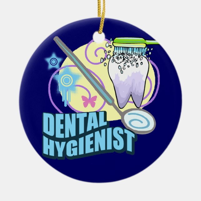 Dental Hygienist Ceramic Ornament (Front)