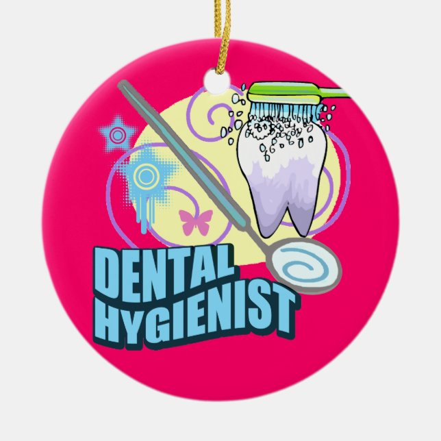 Dental Hygienist Ceramic Ornament (Front)