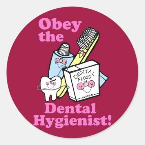 Dental Hygienist Classic Round Sticker