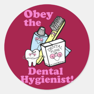 Dental Hygienist Classic Round Sticker