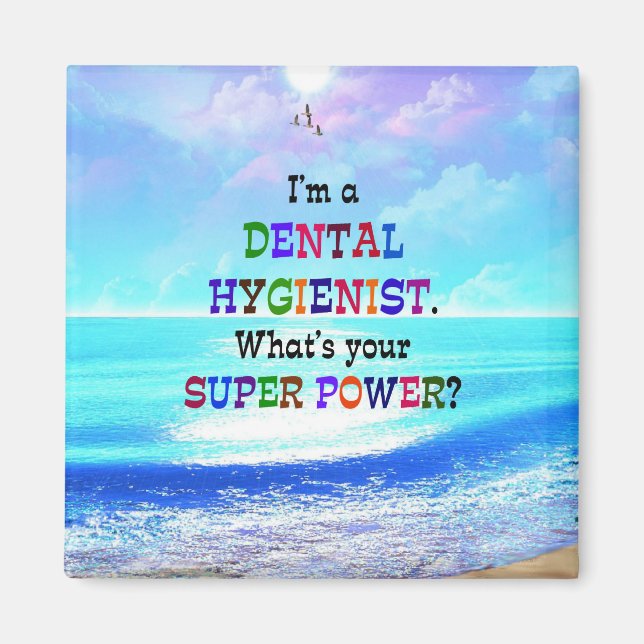 Dental Hygienist, Colorful Design Magnet (Front)
