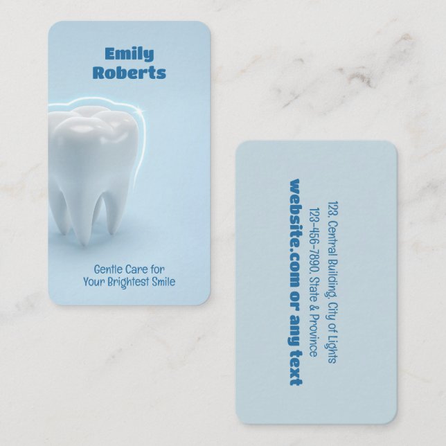 Dental Hygienist Dentist Business Card (Front/Back)