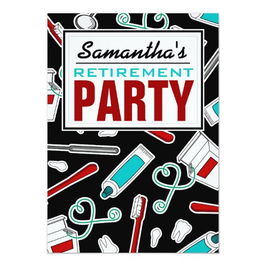 Dental Hygienist / Dentist Retirement Party Invitation
