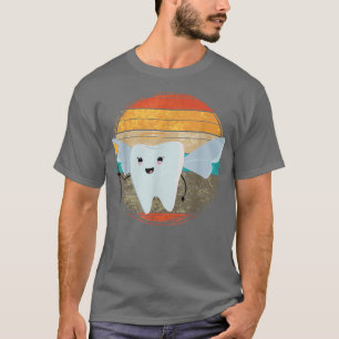 Dental Hygienist Dentist Tooth Fairy Retro Dental  T-Shirt