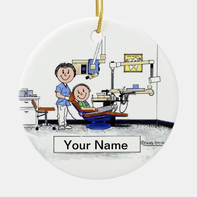 Dental Hygienist - Female Ceramic Ornament (Front)