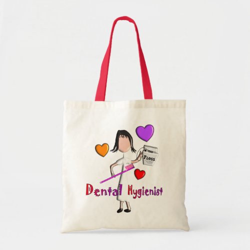 Dental Hygienist Gifts Adorable Hearts Design Tote Bag