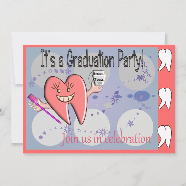 Dental Hygienist Graduation Invitations (Front)