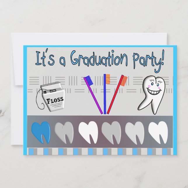 Dental Hygienist Graduation Invitations (Front)