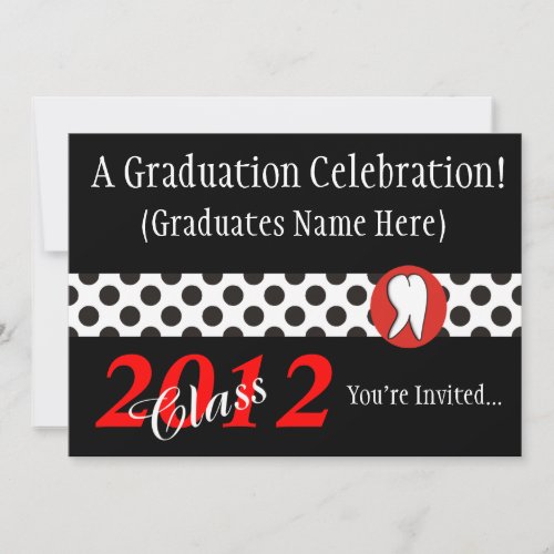 Dental Hygienist Graduation Party Invitations 2012