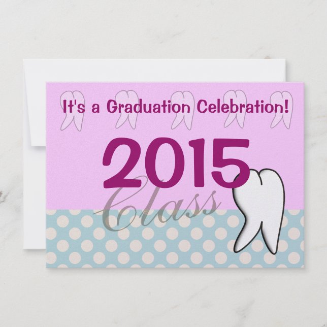 Dental Hygienist Graduation Party Invitations 2015 (Front)