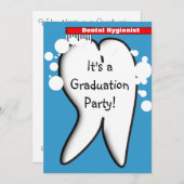Dental Hygienist Graduation Party Invitations III (Front/Back)