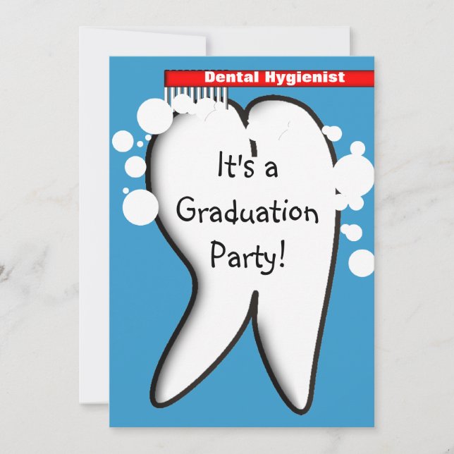 Dental Hygienist Graduation Party Invitations III (Front)