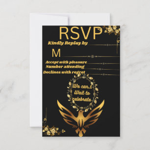 Dental Hygienist Graduation RSVP Card Black & Go