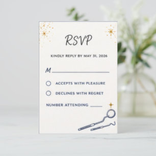 Dental Hygienist Graduation RSVP Card Matching G