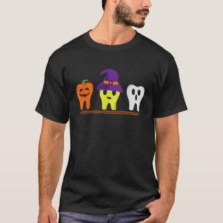 Dental Hygienist Halloween Pumpkin Witch Tooth Doc T-Shirt