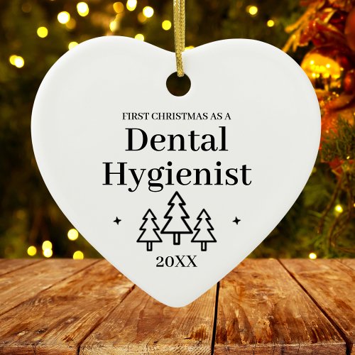 Dental Hygienist New Job Christmas Ceramic Ornament