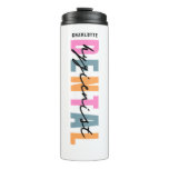Dental Hygienist Personalized Name Modern Script  Thermal Tumbler at Zazzle