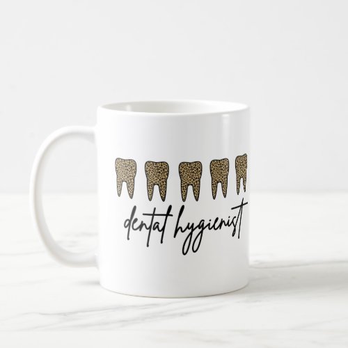 Dental Hygienist  RDH Dentist Cheetah print gifts Coffee Mug
