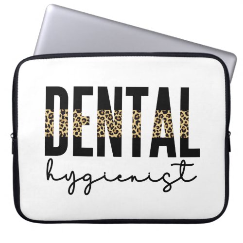 Dental Hygienist  RDH Dentist Cheetah print gifts Laptop Sleeve