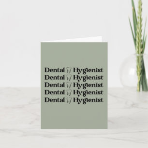 Dental Hygienist RDH Dentist Dental gifts Card