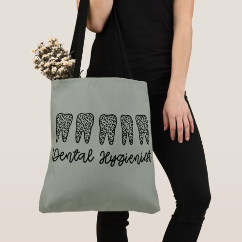 Dental Hygienist  RDH Dentist leopard teeth gifts Tote Bag