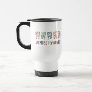 Dental Hygienist RDH Dentist Leopard teeth gifts Travel Mug
