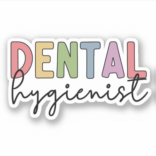 Dental Hygienist RDH Registered Dental Hygienist Sticker (Front)