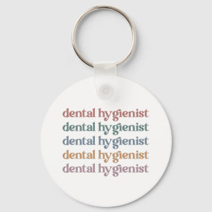 Dental Hygienist Retro   RDH Dentist Dental gifts Keychain